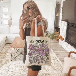 Tote Bag Ça va pour Boho Floral