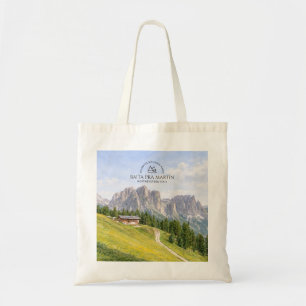 Tote Bag Cabane alpine dans les Dolomites Aquarelle Paysage