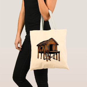Tote Bag Cabane en bois rustique traditionnelle sur pilotis