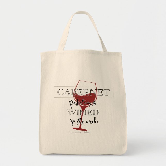 Tote Bag Cabernet -- Perfect to WINED up the week.  (Devant)