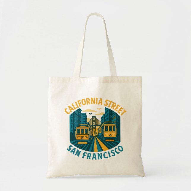 Tote Bag Câblage de Calfornia San Francisco (Devant)