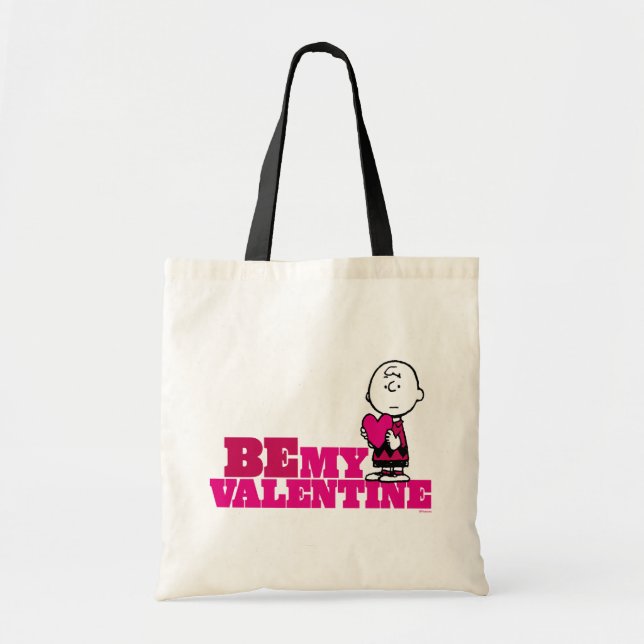 Tote Bag cacahuètes | Charlie Brown Soyez ma Saint Valentin (Devant)