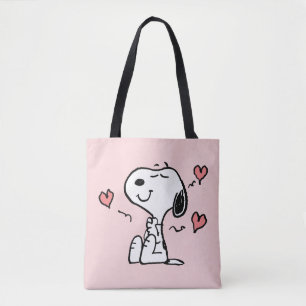 Tote Bag cacahuètes   Coeurs de snoopy