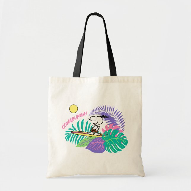 Tote Bag cacahuètes | Cowabunga Snoopy (Devant)
