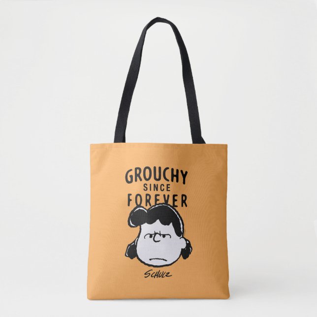 Tote Bag cacahuètes | Grouchy depuis toujours Lucy (Devant)