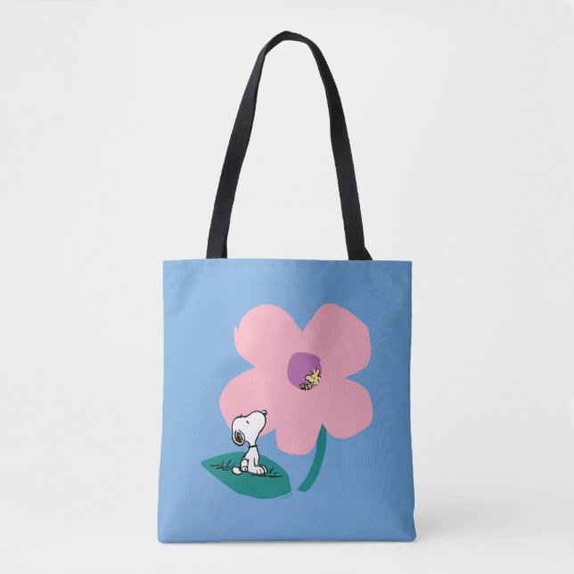 Tote Bag cacahuètes | Illustration Nature Rose Flower (Devant)