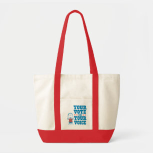 Tote Bag cacahuètes   Linus - Votre vote est votre choix