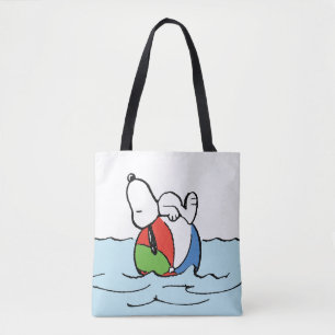 Tote Bag cacahuètes   Snoopy Beach Ball Beach