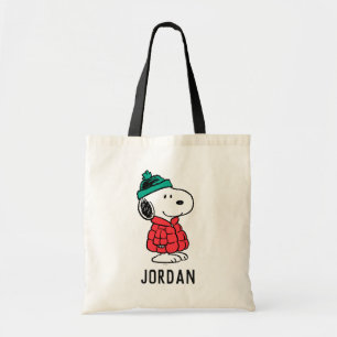 Tote Bag cacahuètes   Snoopy Chat d'hiver et Casquette   Aj