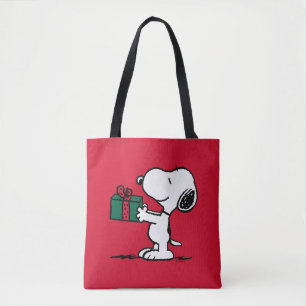 Tote Bag cacahuètes   Snoopy Christmas Gift Giver