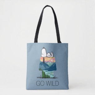 Tote Bag cacahuètes   Snoopy Dog House Sunrise