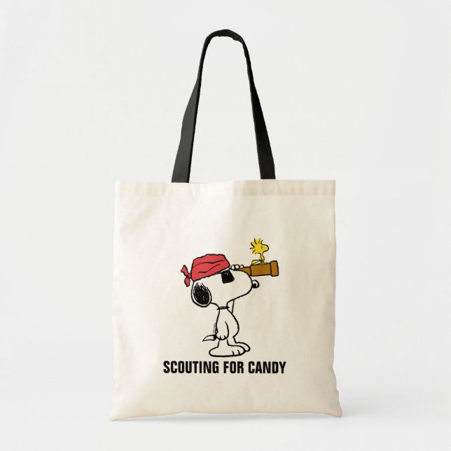 Tote Bag cacahuètes | Snoopy et bois de pirate (Devant)