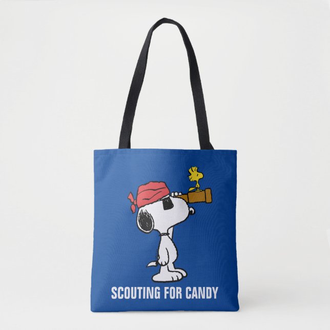 Tote Bag cacahuètes | Snoopy et bois de pirate (Devant)