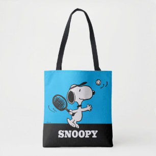 Tote Bag cacahuètes Snoopy Joue Au Tennis