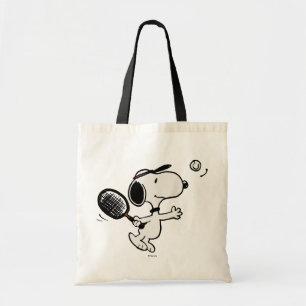Tote Bag cacahuètes Snoopy Joue Au Tennis