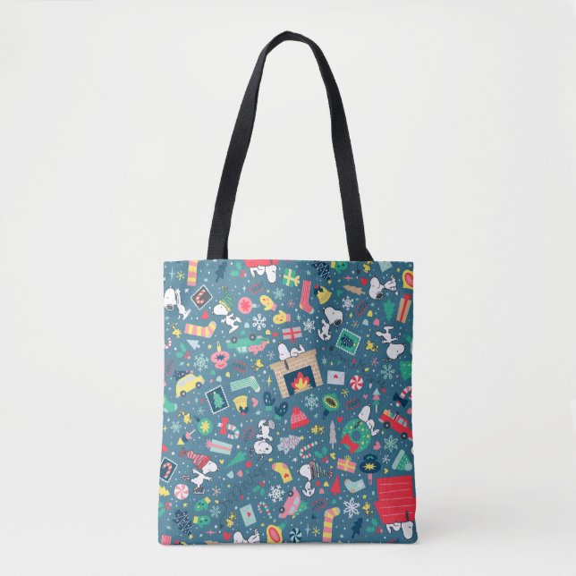 Tote Bag cacahuètes | Snoopy Motif de vacances (Devant)