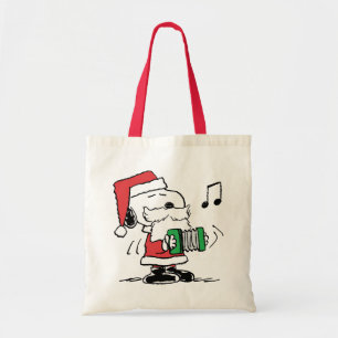 Tote Bag cacahuètes Snoopy Santa Claus Accordian