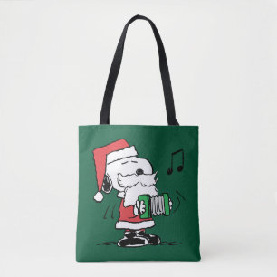 Tote Bag cacahuètes Snoopy Santa Claus Accordian