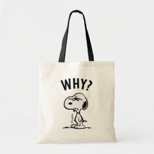 Tote Bag cacahuètes   Snoopy Se Demande Pourquoi ?