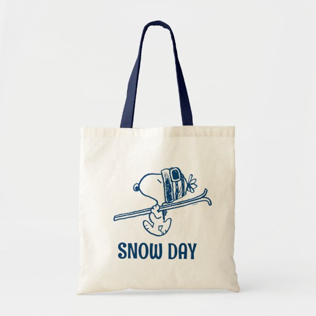 Tote Bag cacahuètes | Snoopy Ski Trip (Devant)