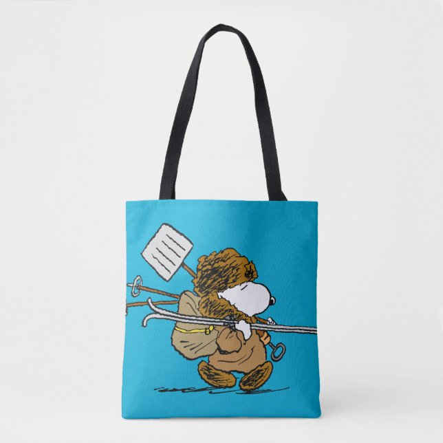 Tote Bag cacahuètes | Snoopy Snow Warrior (Devant)