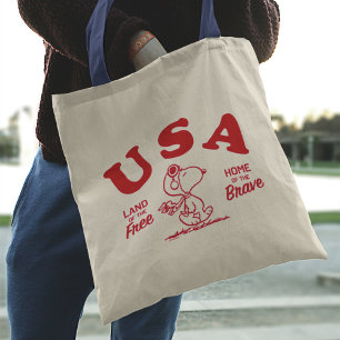 Tote Bag cacahuètes   Snoopy USA Land of the Free