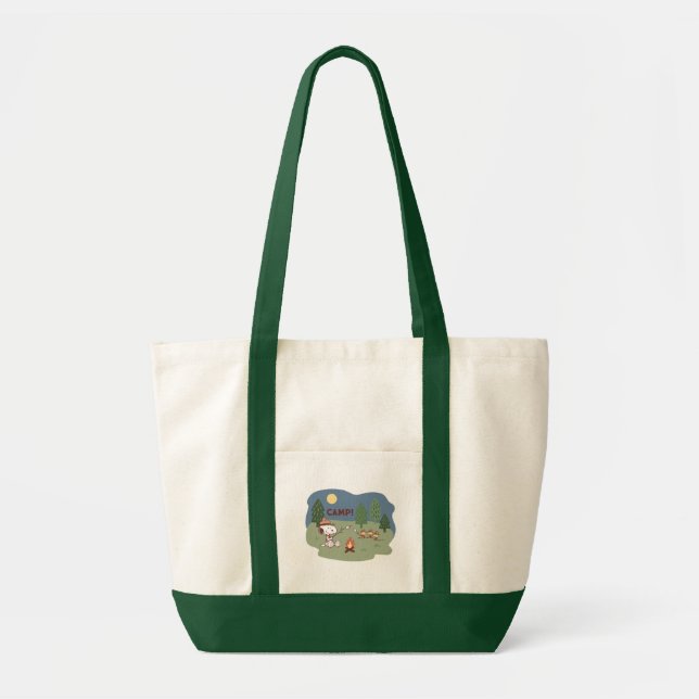Tote Bag cacahuètes | Snoopy & Woodstock au feu de camp (Devant)
