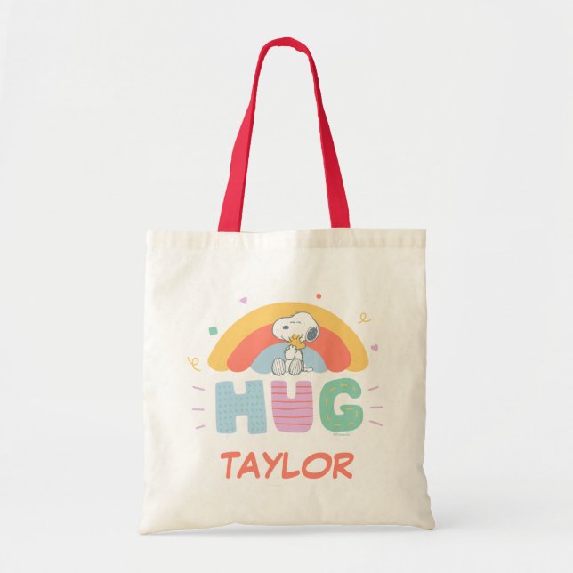 Tote Bag cacahuètes | Snoopy & Woodstock Hug (Devant)
