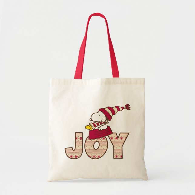 Tote Bag cacahuètes | Snoopy & Woodstock Joy Sled Ride (Devant)
