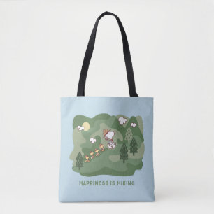 Tote Bag cacahuètes   Snoopy & Woodstock Le bonheur est Ran