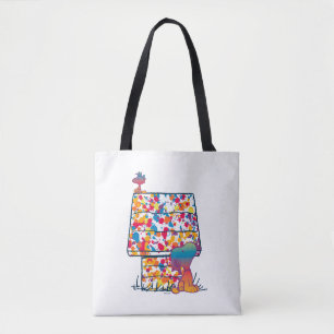 Tote Bag cacahuètes   Snoopy & Woodstock Rainbow Paint