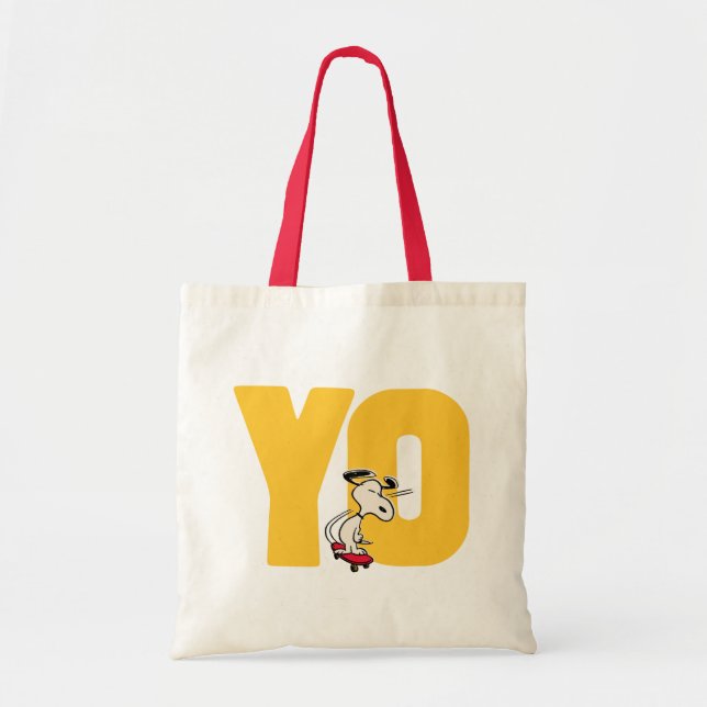 Tote Bag cacahuètes | Snoopy YO Skateboard (Devant)