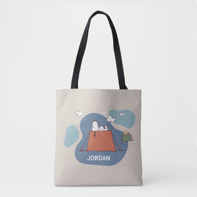 Tote Bag cacahuètes | Tente Snoopy & Woodstock (Devant)