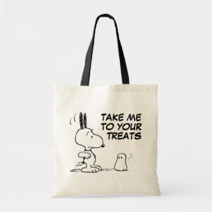 Tote Bag cacahuètes   Woodstock Scares Snoopy
