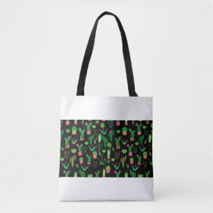 Tote Bag Cactus aquarelle sans couture plante motif backgro