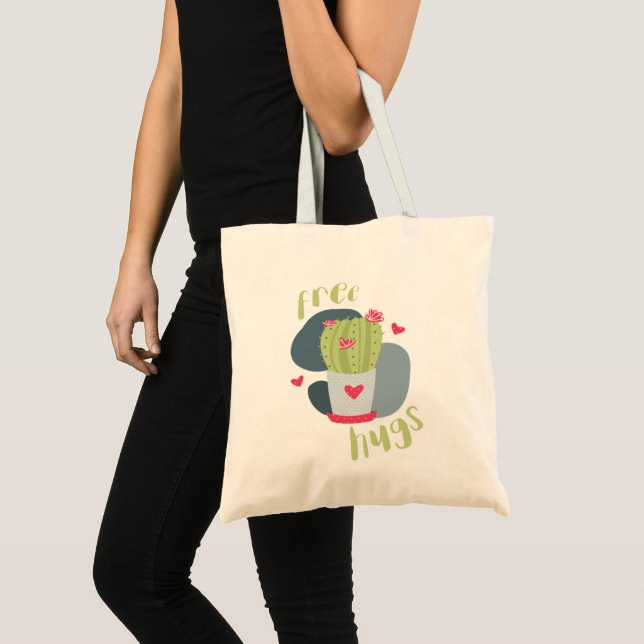 Tote Bag Cactus Coeurs et Coeurs Gratuits (Devant (produit))