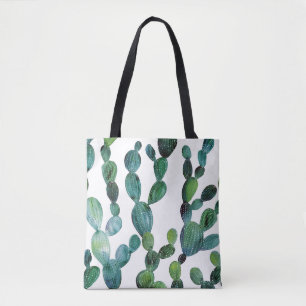 Tote Bag Cactus Craze : Tendance de l'aquarelle tropicale