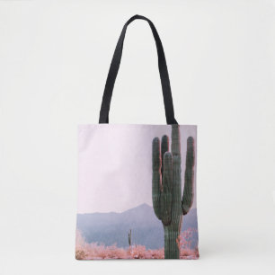 TOTE BAG CACTUS PLANTE À CÔTÉ D'ORANGE PLANTE LEAFED