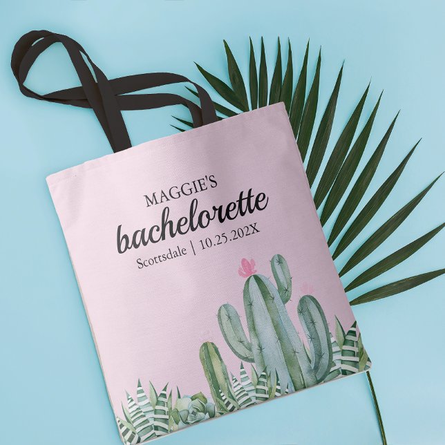 Tote Bag Cactus Succulent Fleur Bachelorette Favoriser (Créateur téléchargé)