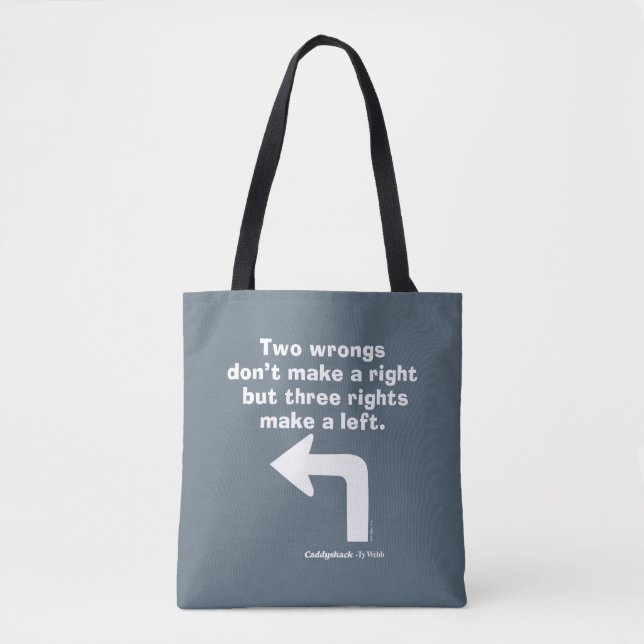 Tote Bag Caddyshack | Deux erreurs ne font pas un droit (Devant)