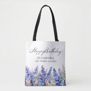 Tote Bag Cadeau 100e anniversaire Fleur du mois de naissanc