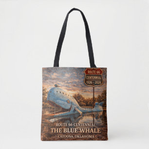 Tote Bag Cadeau Baleine Bleue Catoosa Route 66 Oklahoma