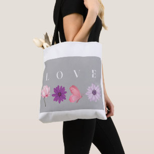 Tote Bag Cadeau Botanique Romantique Amour Floral pour Elle