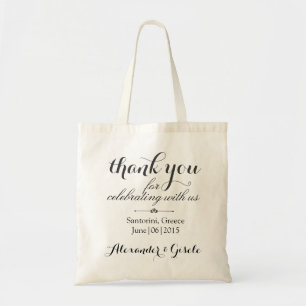 Tote Bag Cadeau chic de Merci de mariage