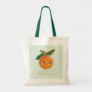 Tote Bag Cadeau de Baby shower orange Little Cutie