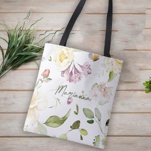 Tote Bag Cadeau de Demoiselle d'Honneur Fleur de Bacheloret