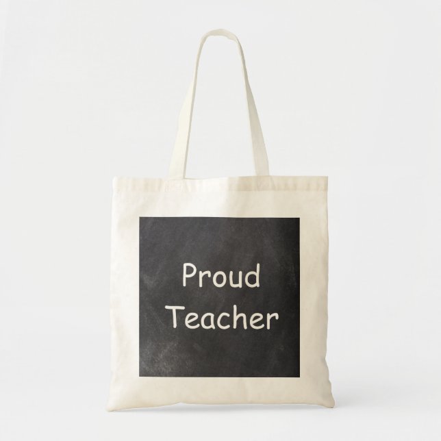 Tote Bag Cadeau de design de tableau noir pour enseignant f (Devant)