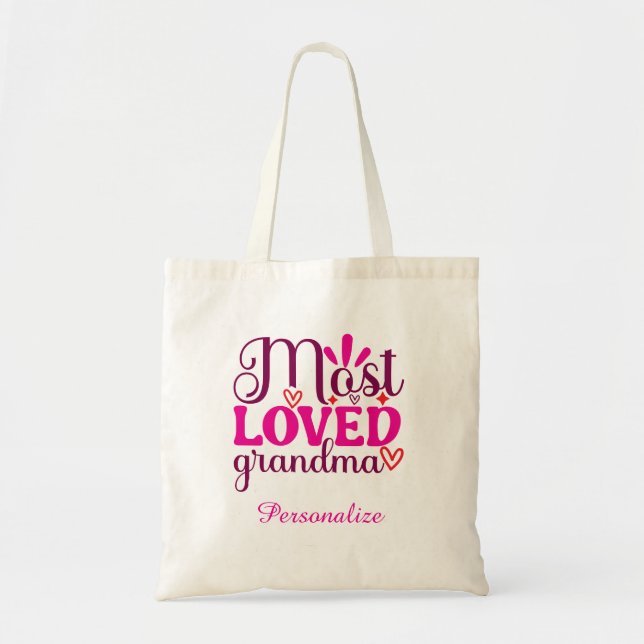 Tote Bag Cadeau de grand-mère le plus aimé pour grand-mère  (Devant)