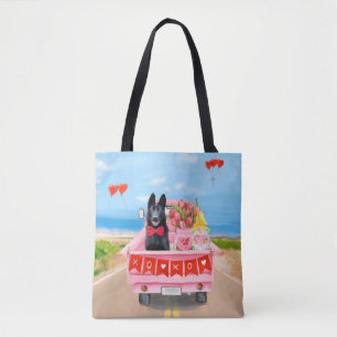 Tote Bag Cadeau de la Saint-Valentin pour chien berger alle