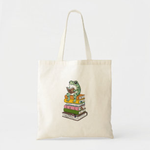 Tote Bag Cadeau de l'amoureux de livre crapaud esthétique C